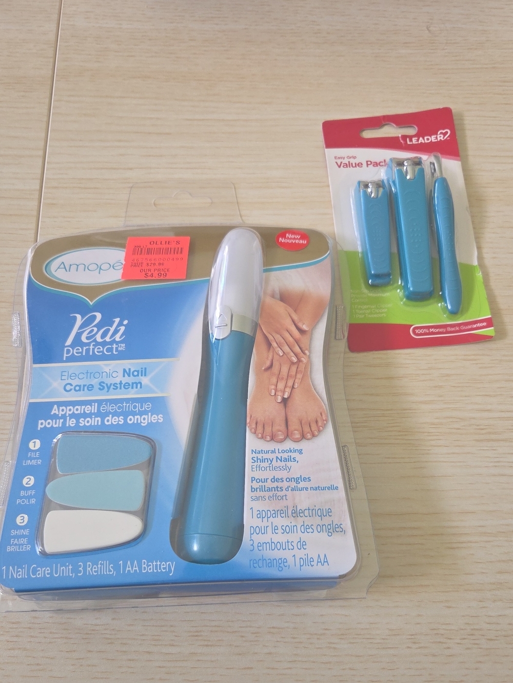 AMO Pedi Perfect Electronic Nail Care System Bundle - Teal & White